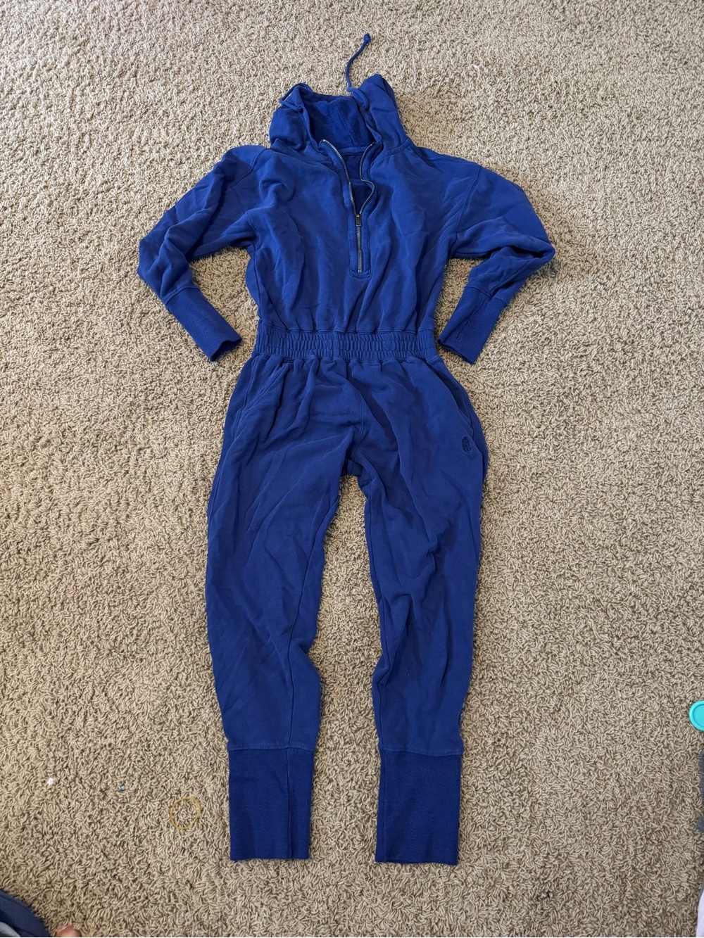 Women’s Free people Training Day Jumpsuit in Indigo Blue size xs